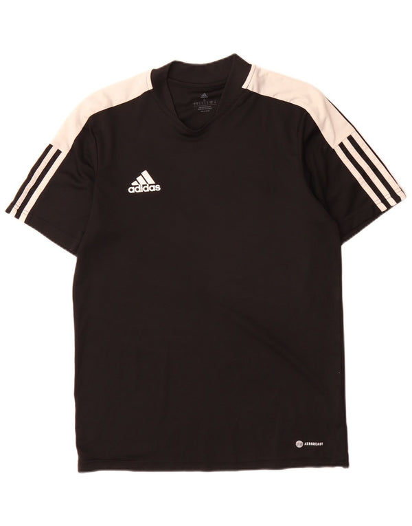 Adidas Mens Aeroready Camiseta Top Pequeno Preto Colorblock Poliéster Esportivo