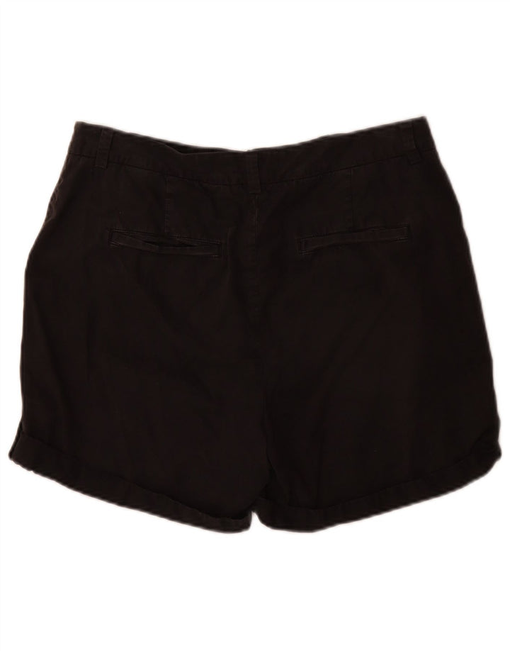 Shorts chino feminino Marks & Spencer UK 12 médio W32 algodão preto