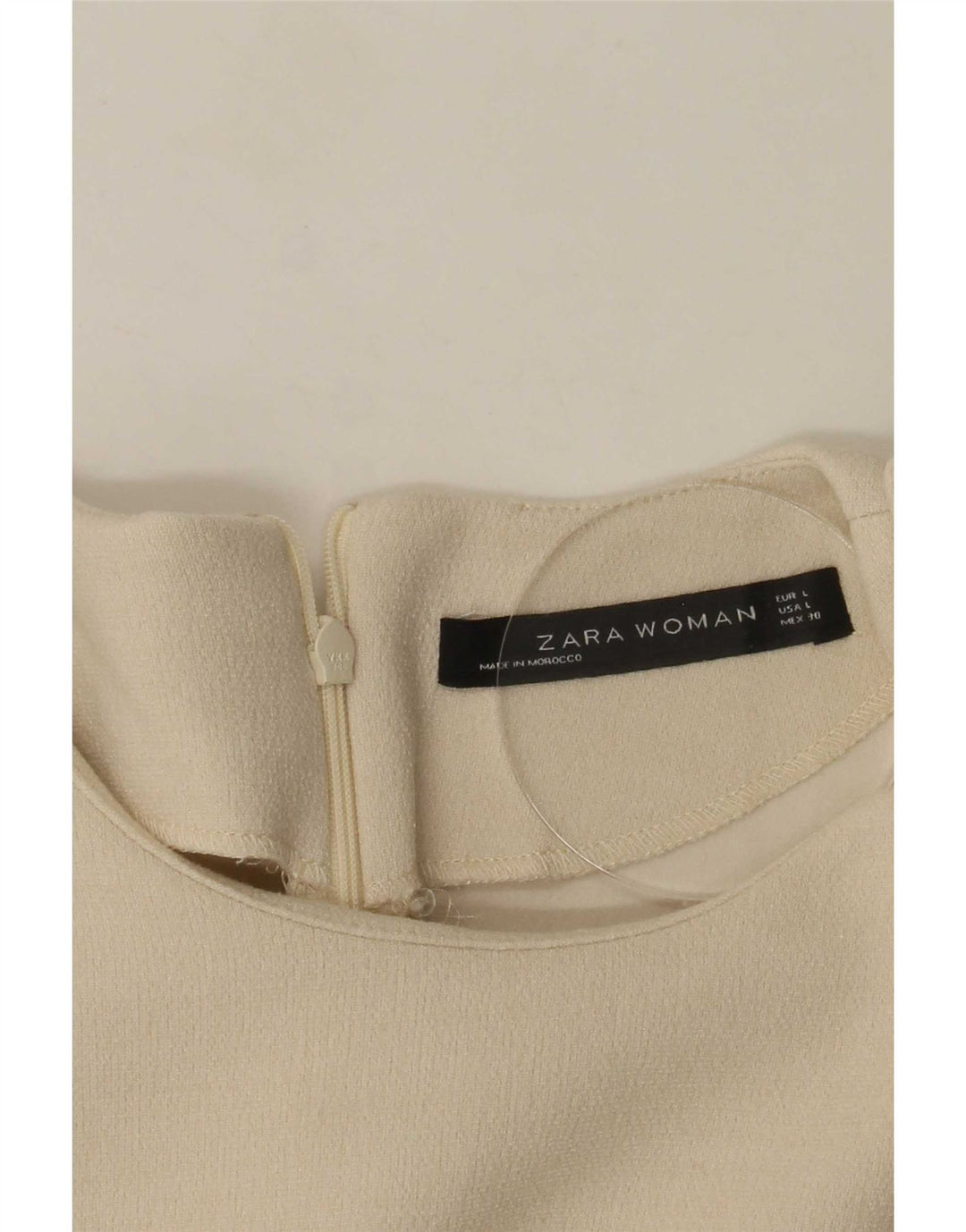 Vestido feminino Zara A-Line UK 14 grande off white