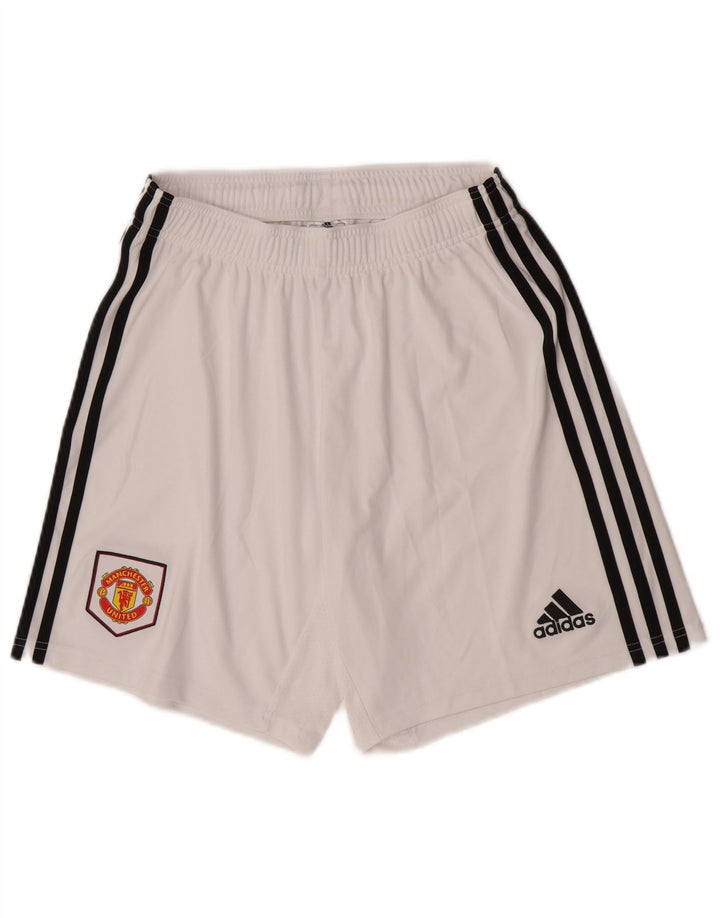 Adidas Mens Manchester United Sport Shorts Médio Branco Poliéster