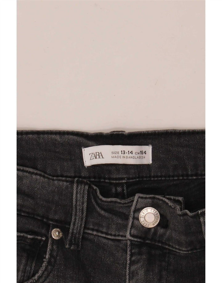 Zara Girls Jeans Flared 13-14 Anos W26 L29 Cinza