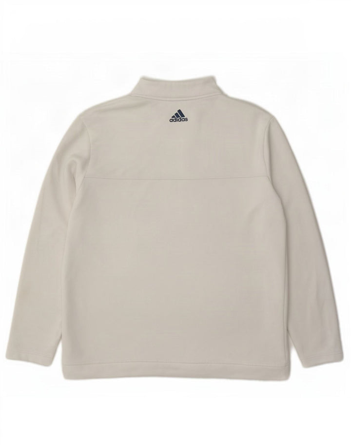 Adidas Mens Zip Neck Pullover Treino Top XL Branco Poliéster