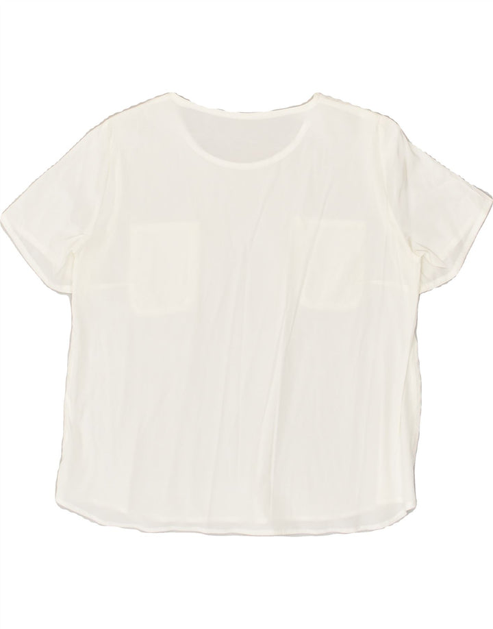VINTAGE Womens See Through Top UK 14 Large White | Vintage Vintage | Thrift | Second-Hand Vintage | Used Clothing | Messina Hembry 