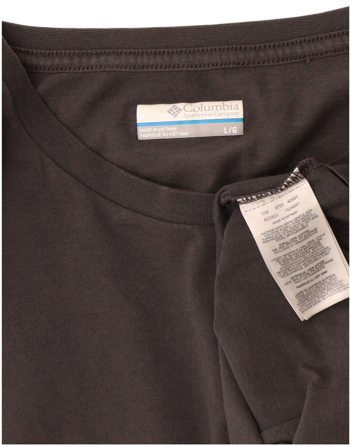 Columbia Camiseta masculina gráfica grande algodão cinza