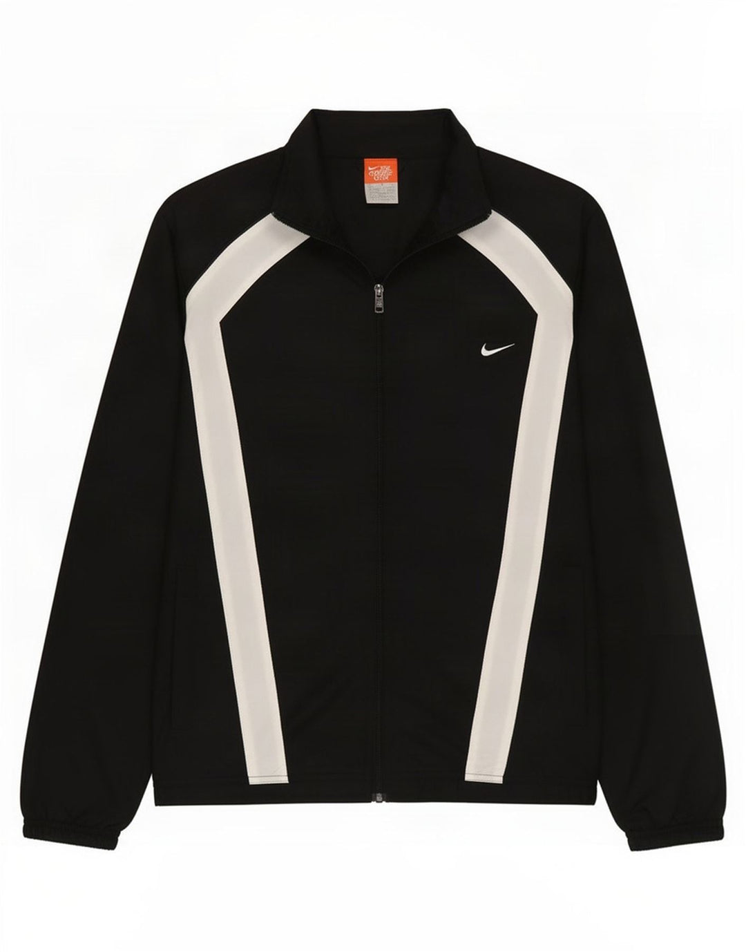 Nike Mens Tracksuit Top Jacket UK 38/40 Médio Preto Colourblock Nylon