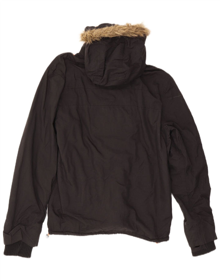 Jaqueta corta-vento feminina Superdry UK 16 grande preta