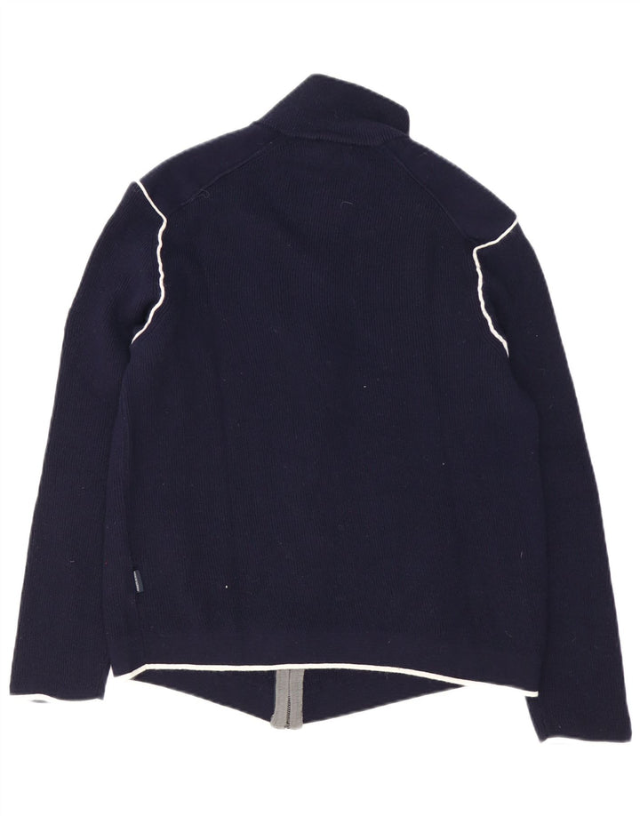 Suéter cardigã masculino Armata Di Mare IT 52 grande lã azul marinho