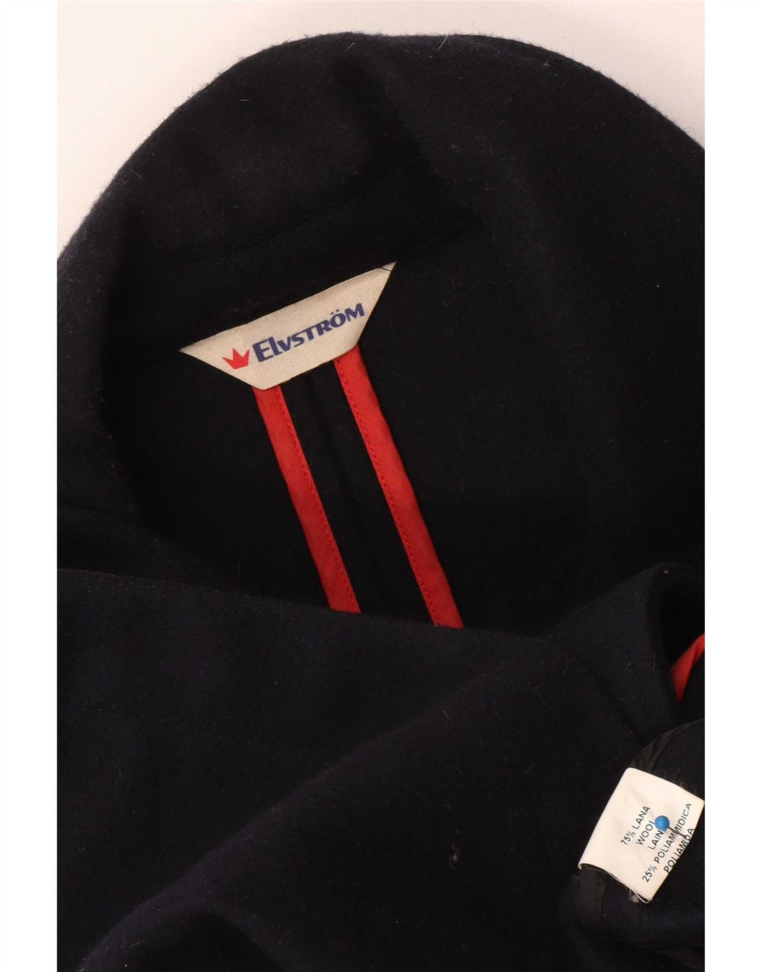 Casaco masculino Elvstrom Pea UK 42 XL lã azul marinho