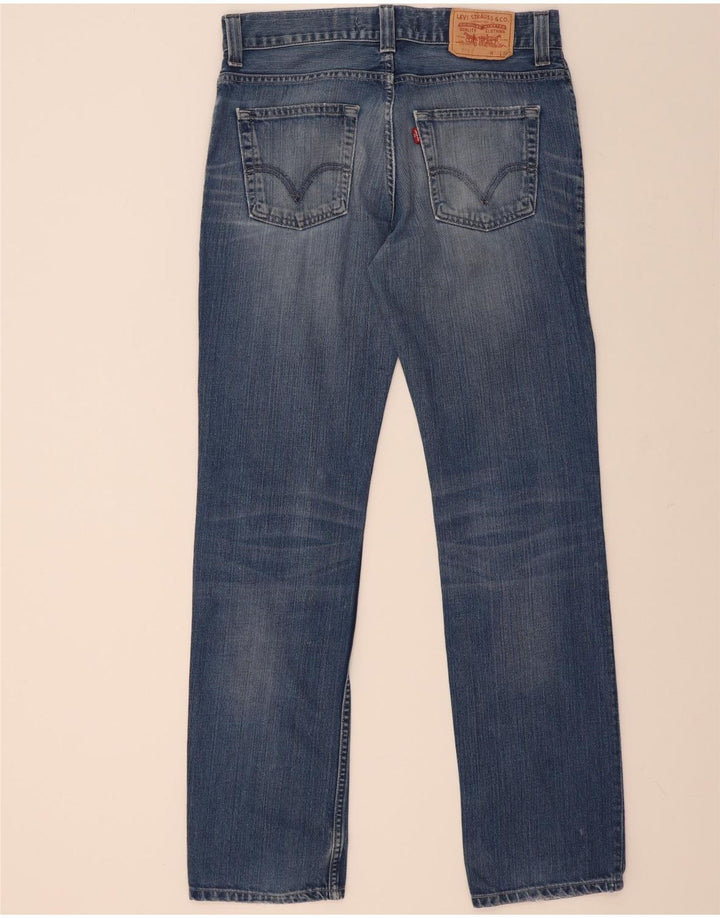 Levi's Masculino 511 Distressed Slim Jeans W33 L34 Azul Algodão