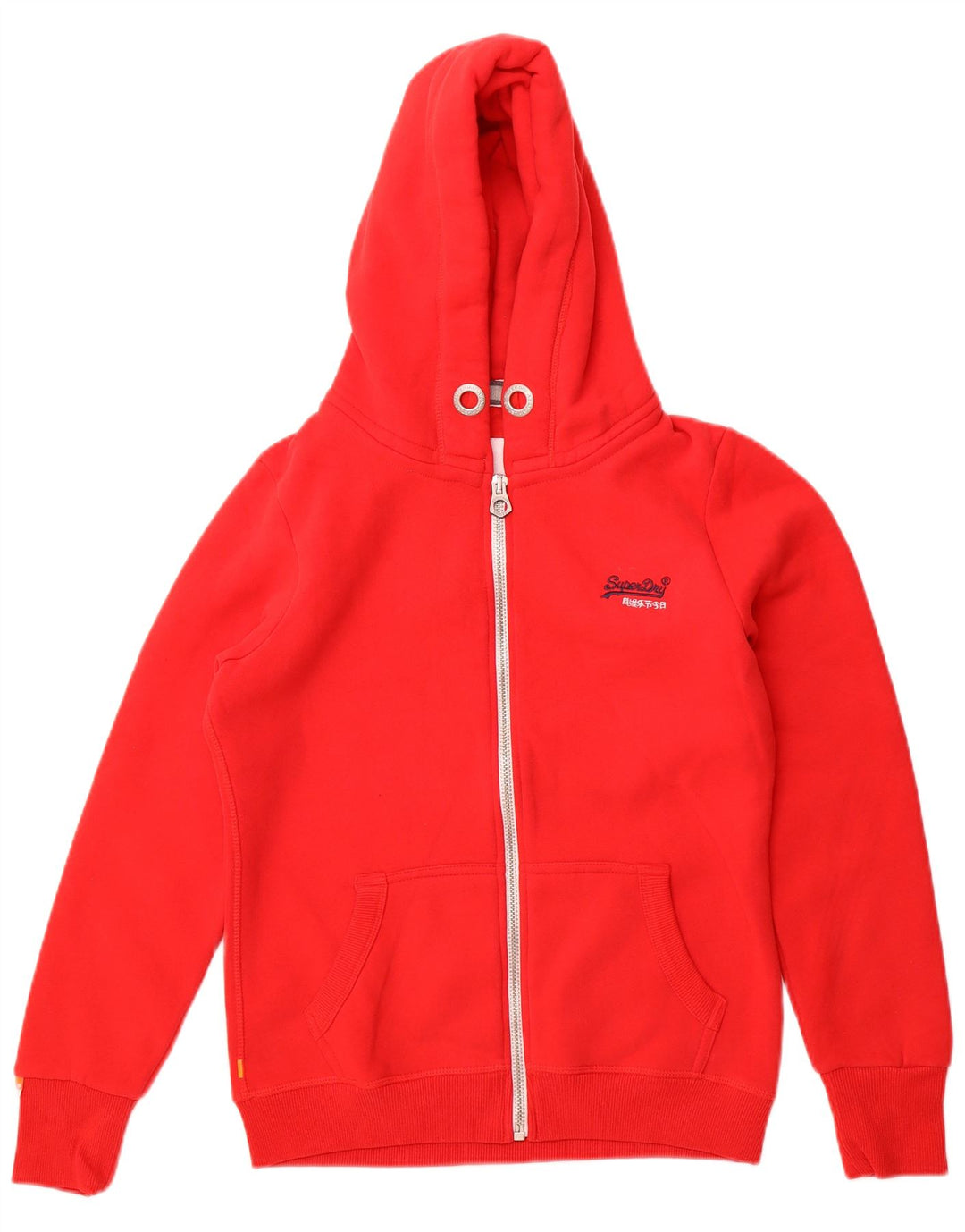 Suéter masculino SUPERDRY com capuz e zíper médio vermelho