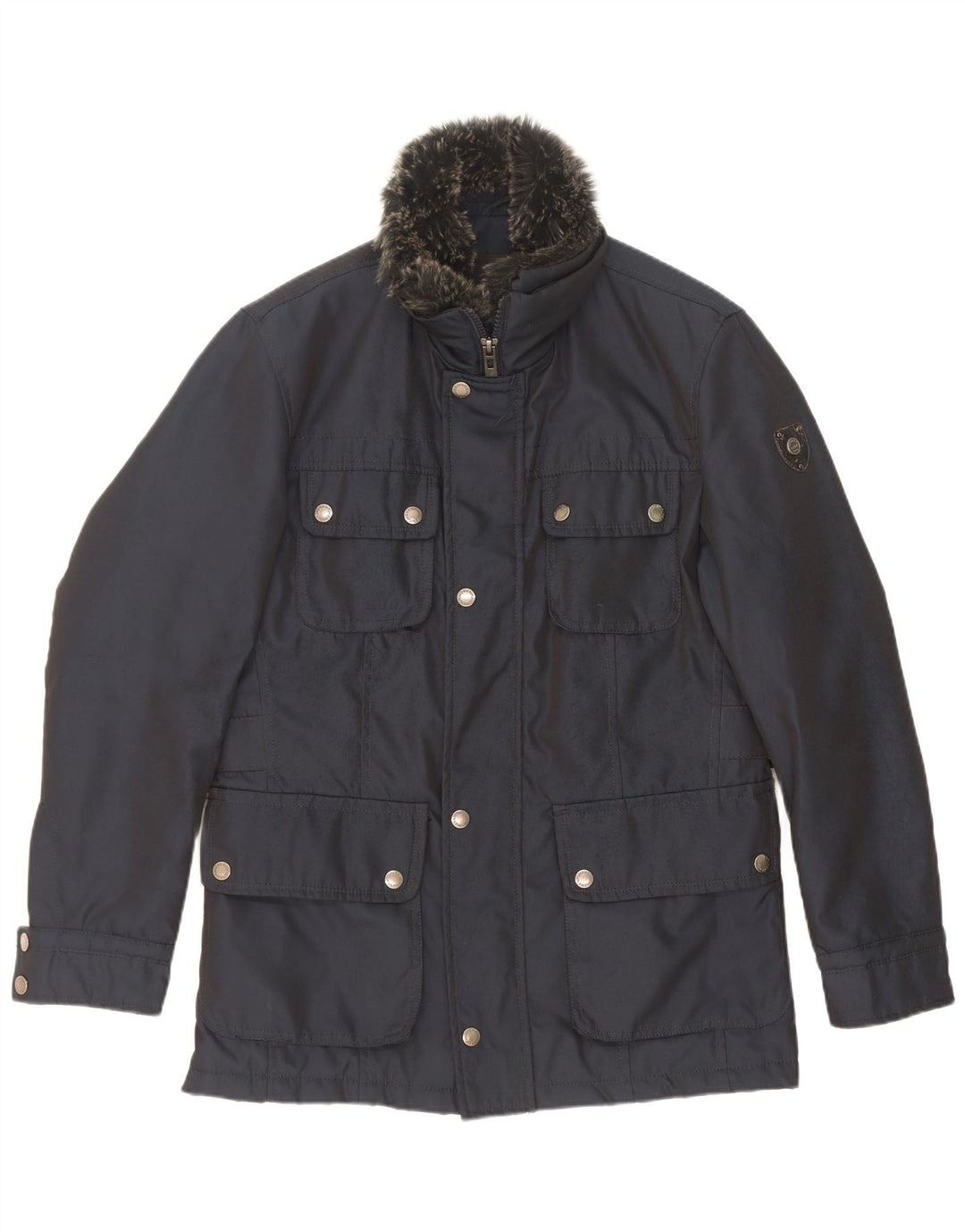 Jaqueta utilitária masculina Wampum UK 38 poliéster azul marinho médio