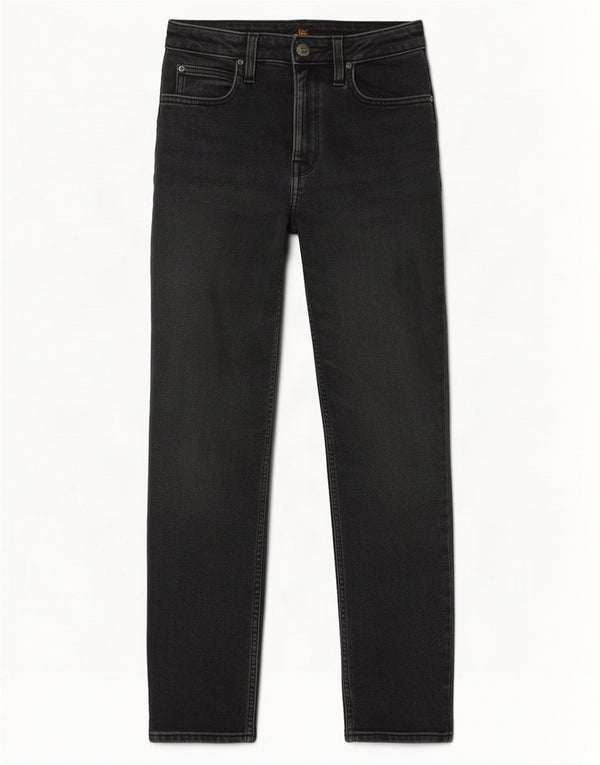 Lee Womens Carol Straight Jeans W27 L27 Algodão Cinza