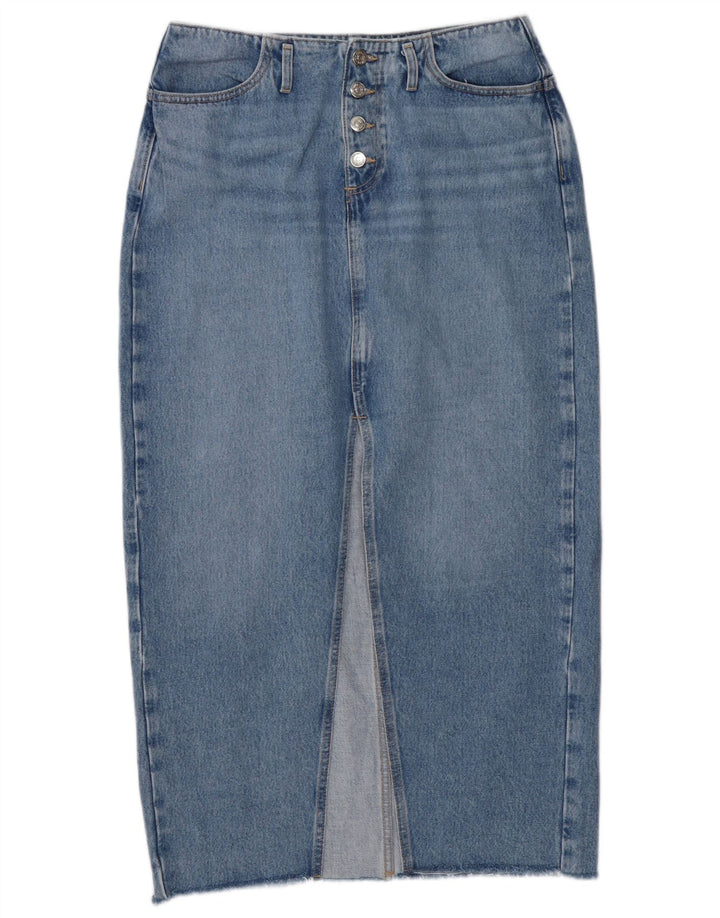 Saia jeans feminina ZARA grande W32 algodão azul