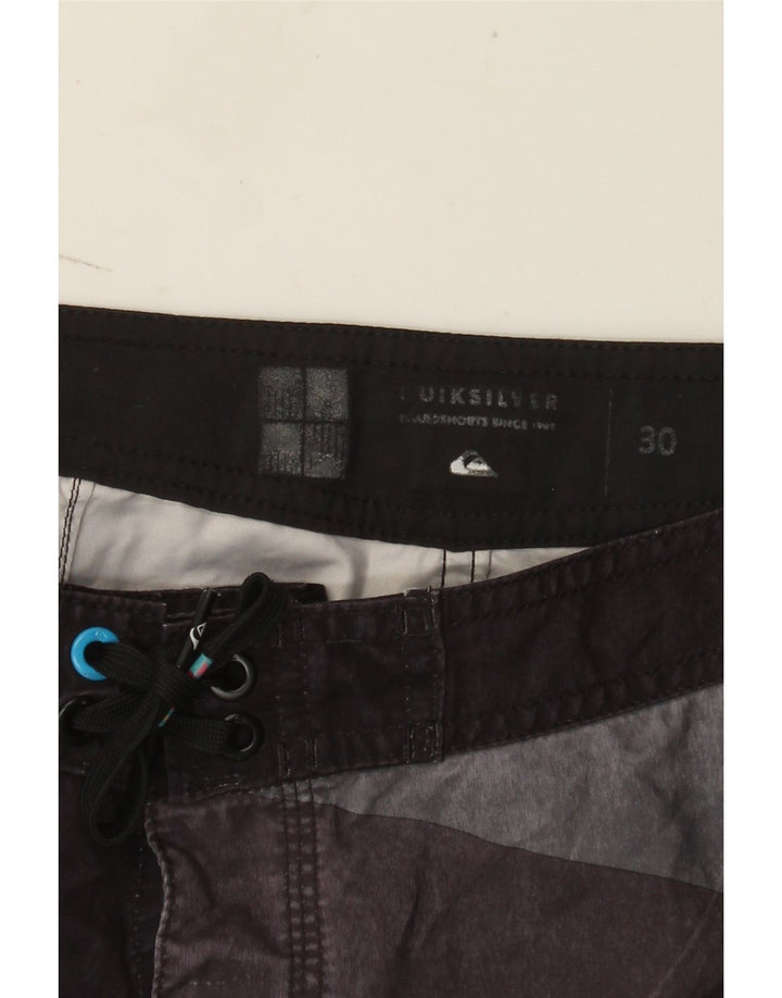 Quiksilver Mens Graphic Natação Shorts Médio Colorblock Multicolorido