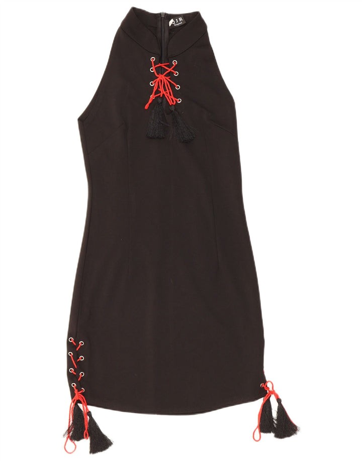 Vestido bainha feminino vintage UK 12 médio preto