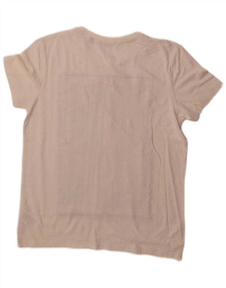 Camiseta masculina gráfica CHIEMSEE Top médio algodão branco