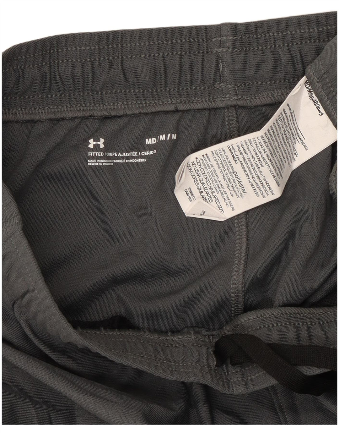 Calça de treino masculina Under Armour poliéster cinza médio