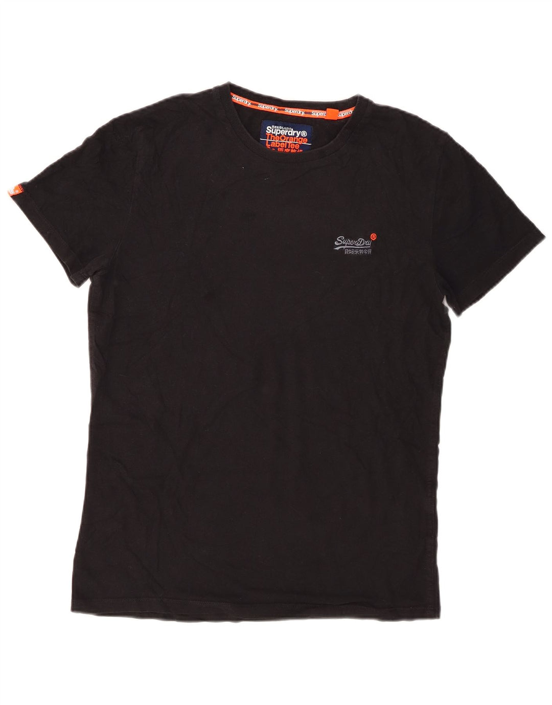 Camiseta masculina Superdry Top pequeno algodão preto