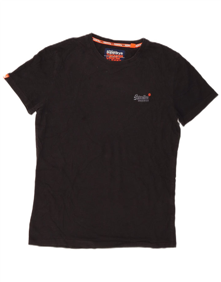 Camiseta masculina Superdry Top pequeno algodão preto