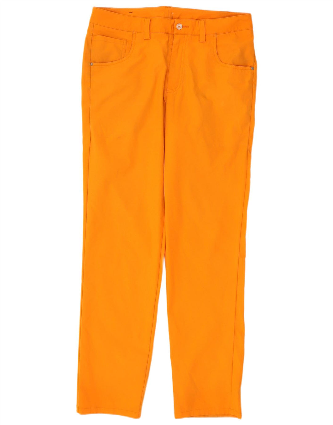 Calça casual reta masculina Puma W32 L32 poliéster laranja