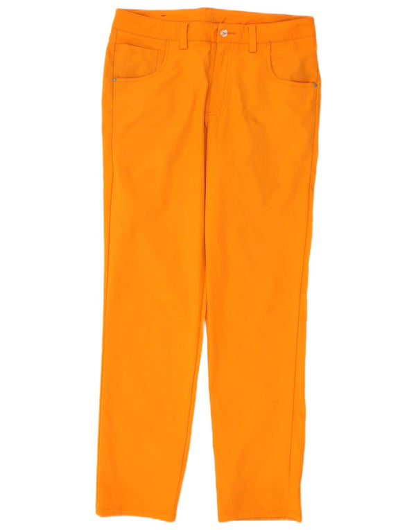 Calça casual reta masculina Puma W32 L32 poliéster laranja