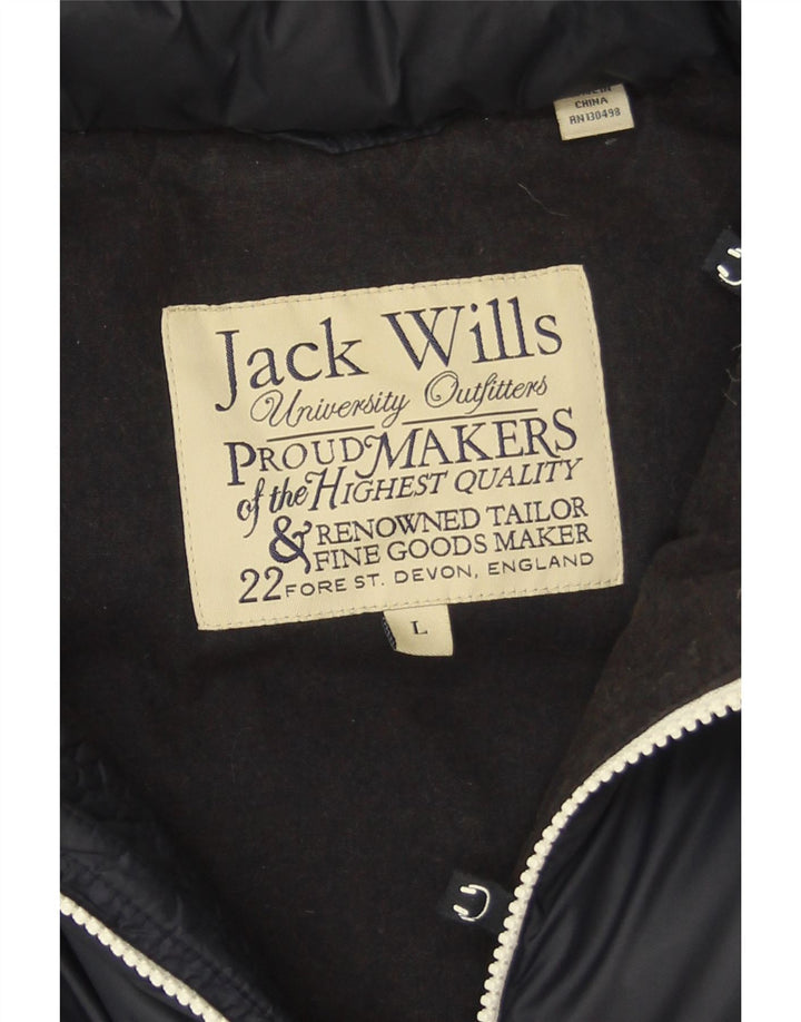 Colete acolchoado masculino Jack Wills UK 40 grande azul marinho