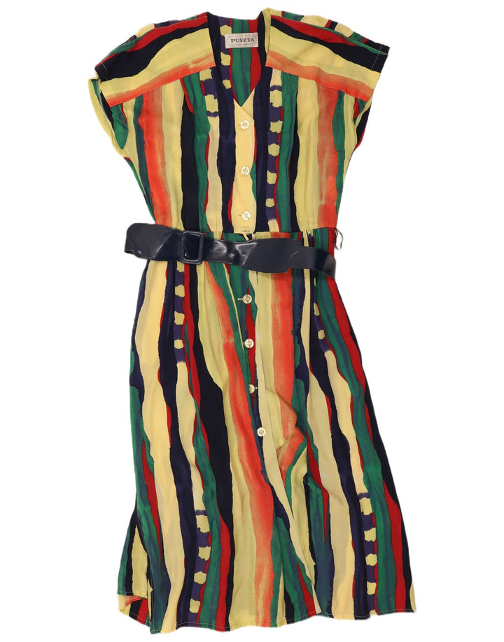 Vestido camisa feminino Puszta de manga curta IT 44 médio listrado multicolorido