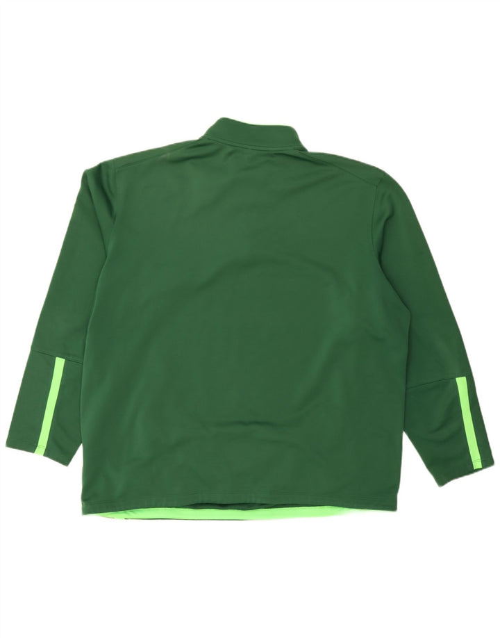 Pulôver masculino Nike Therma-Fit com zíper e gola em poliéster verde 2XL