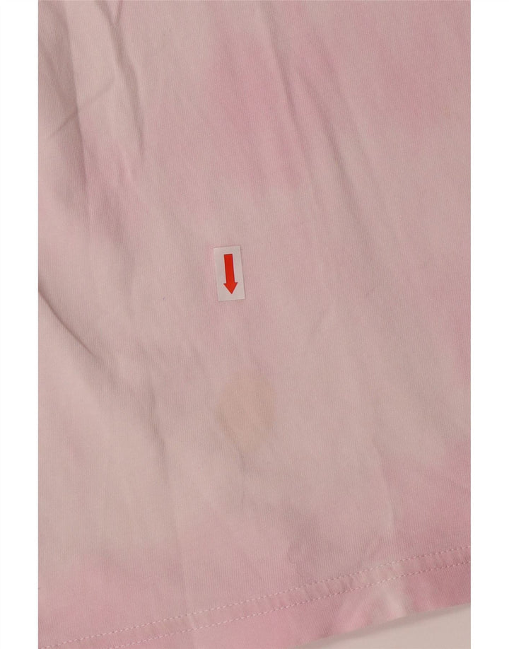 Camiseta masculina Gas UK 14 algodão tie-dye rosa médio