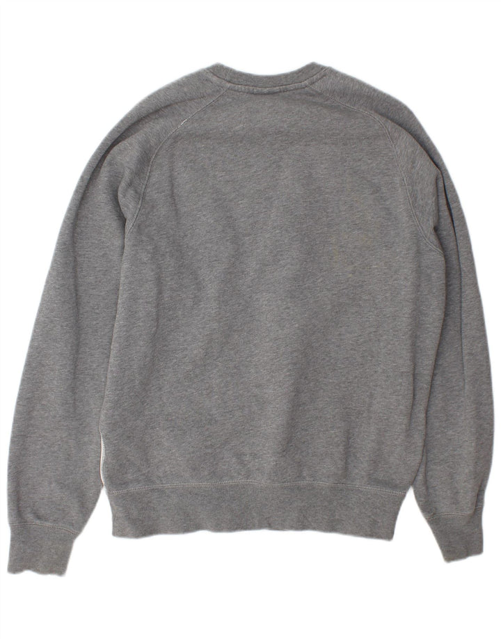 Moletom gráfico masculino Nike Jumper pequeno cinza colorblock algodão
