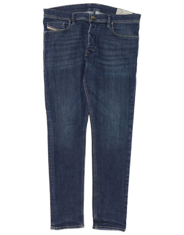 Diesel Mens Tepphar Carrot Slim Jeans W36 L32 Azul Algodão