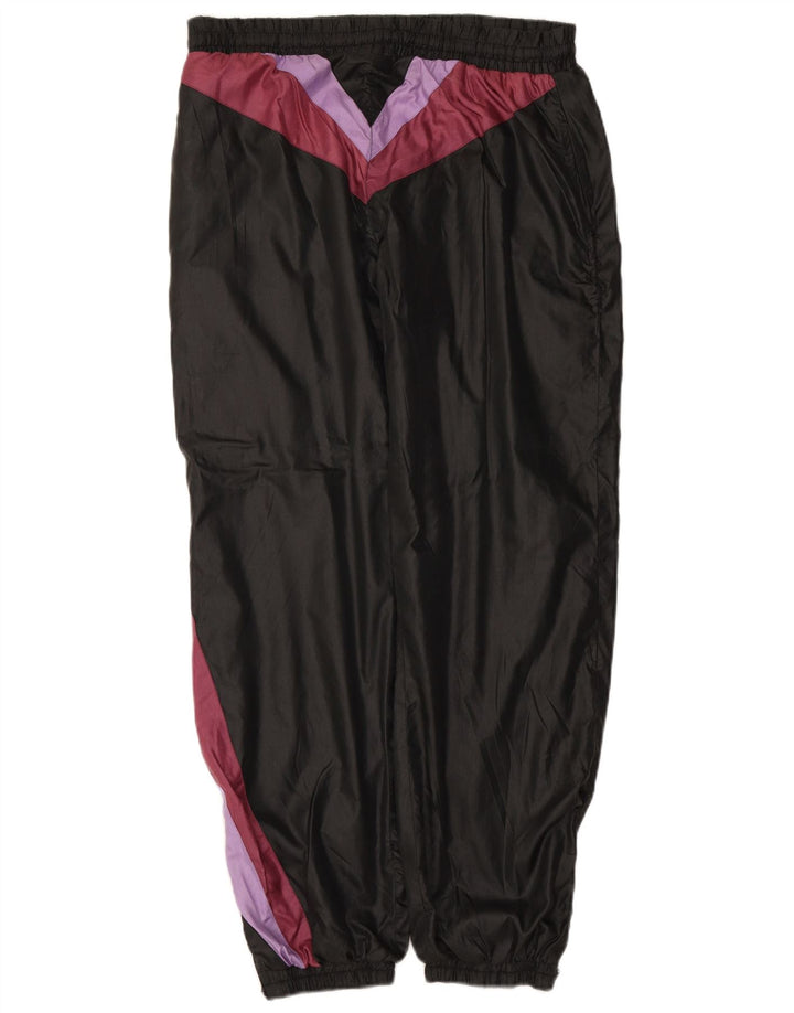 Calça de treino masculina VINTAGE Joggers grande bloco colorido preto