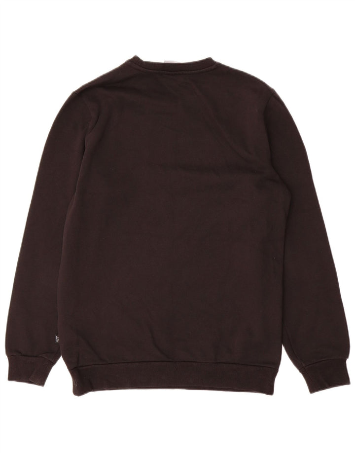PUMA Mens Graphic Moletom Jumper Pequeno Algodão Preto