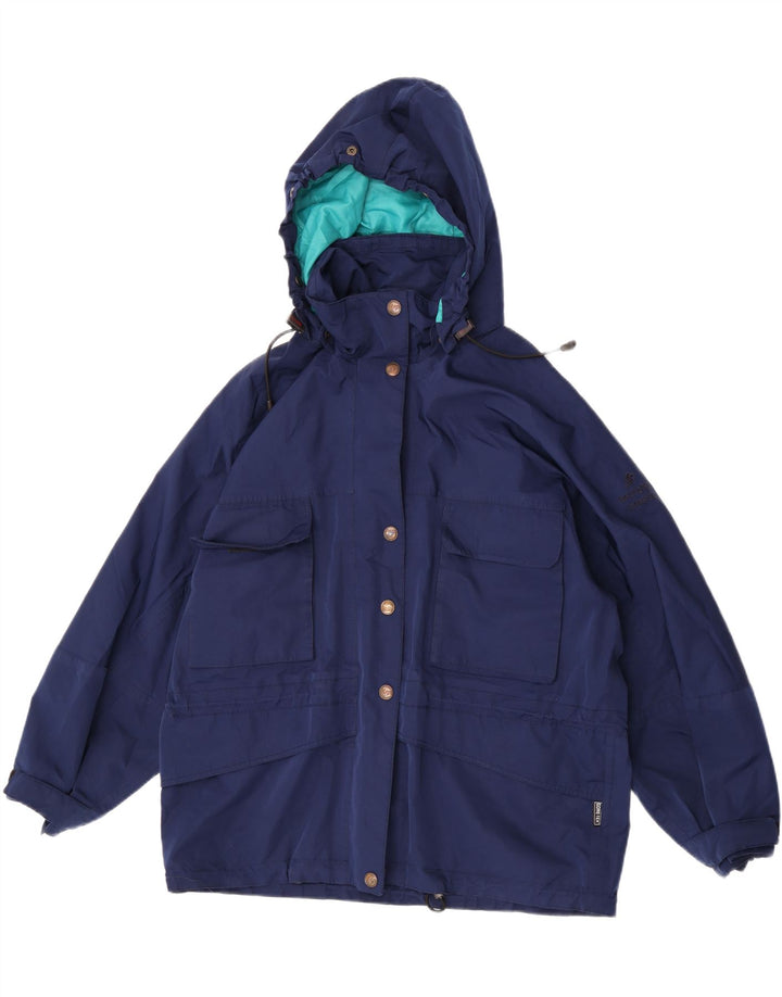 Jaqueta de esqui grande com capuz feminino TECNOALP EU 46 XL azul poliéster