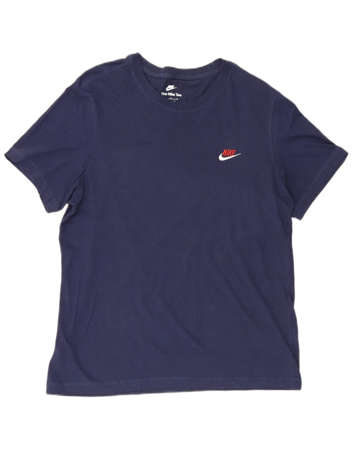Camiseta masculina Nike grande algodão azul marinho