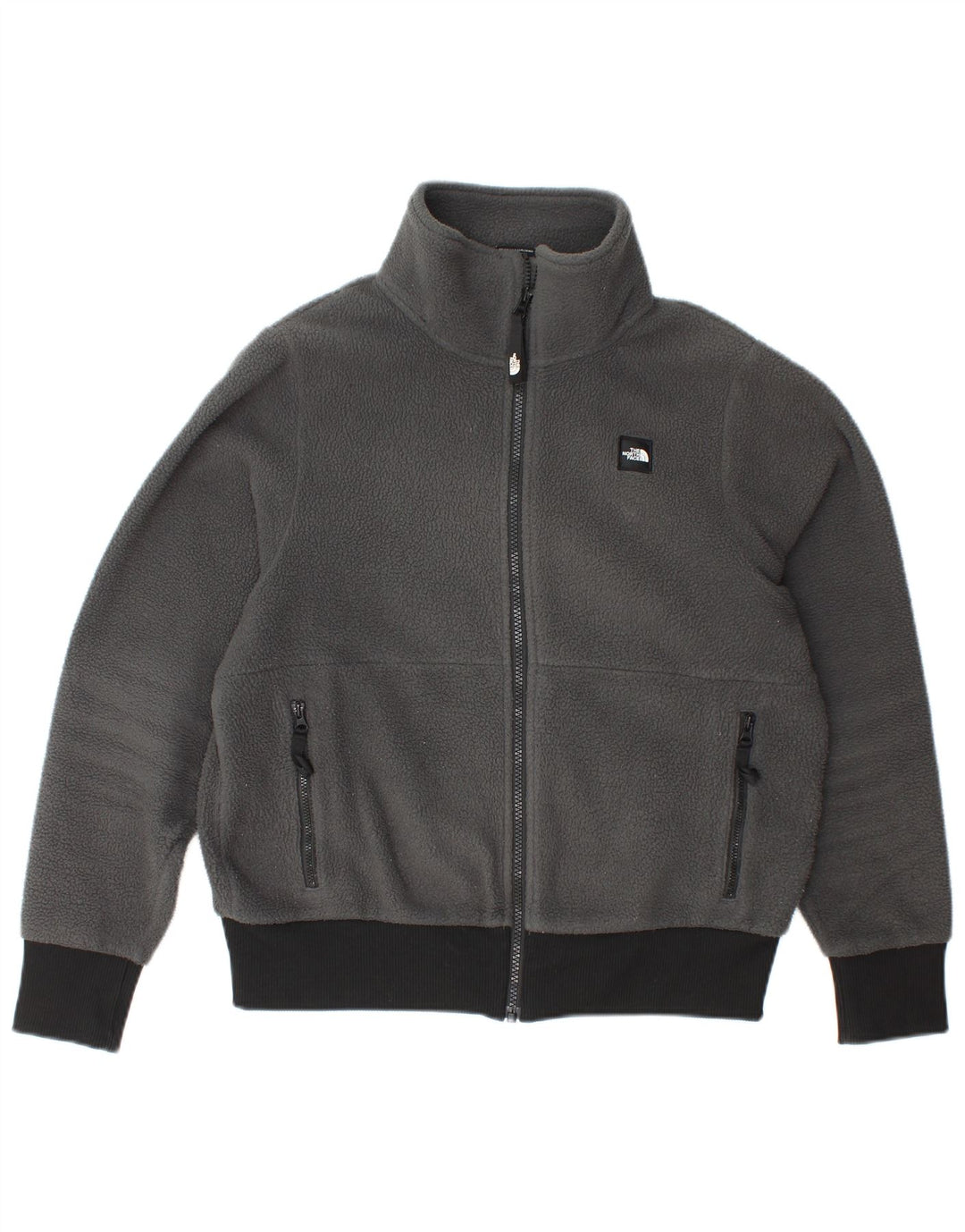 Jaqueta de lã feminina The North Face UK 14 bloco colorido cinza médio