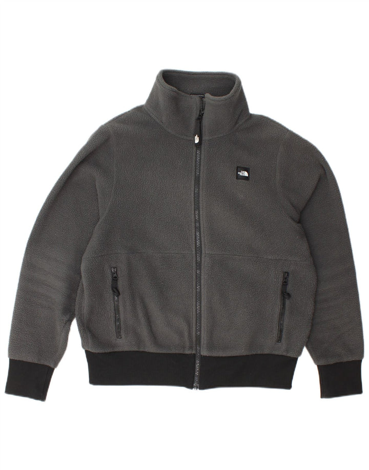Jaqueta de lã feminina The North Face UK 14 bloco colorido cinza médio