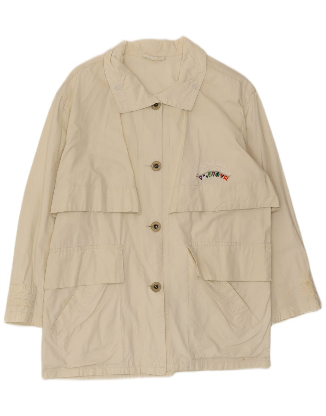 Belfe Casaco curto feminino IT 42 médio off white algodão