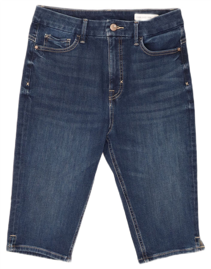 Shorts jeans feminino Marks & Spencer UK 12 médio W32 algodão azul