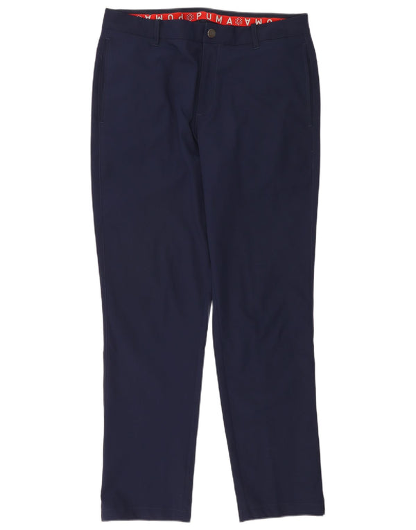 Calça Puma Mens Slim Chino W34 L32 Azul Marinho Poliéster