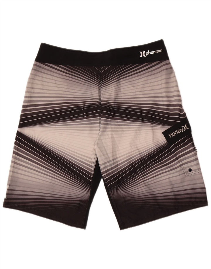 Shorts de natação masculino Harley médio poliéster listrado multicolorido
