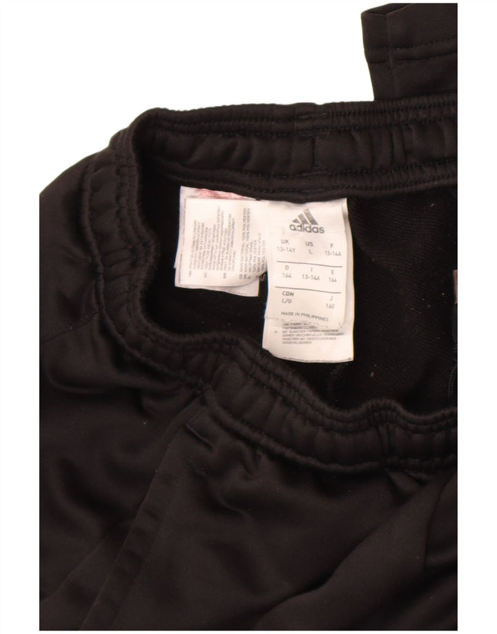 Calças de treino Adidas meninos 13-14 anos preto poliéster