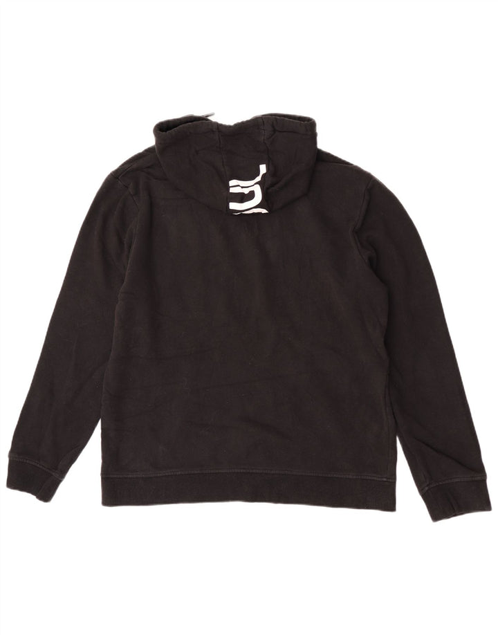 Fila Mens Graphic Hoodie Jumper Médio Algodão Preto