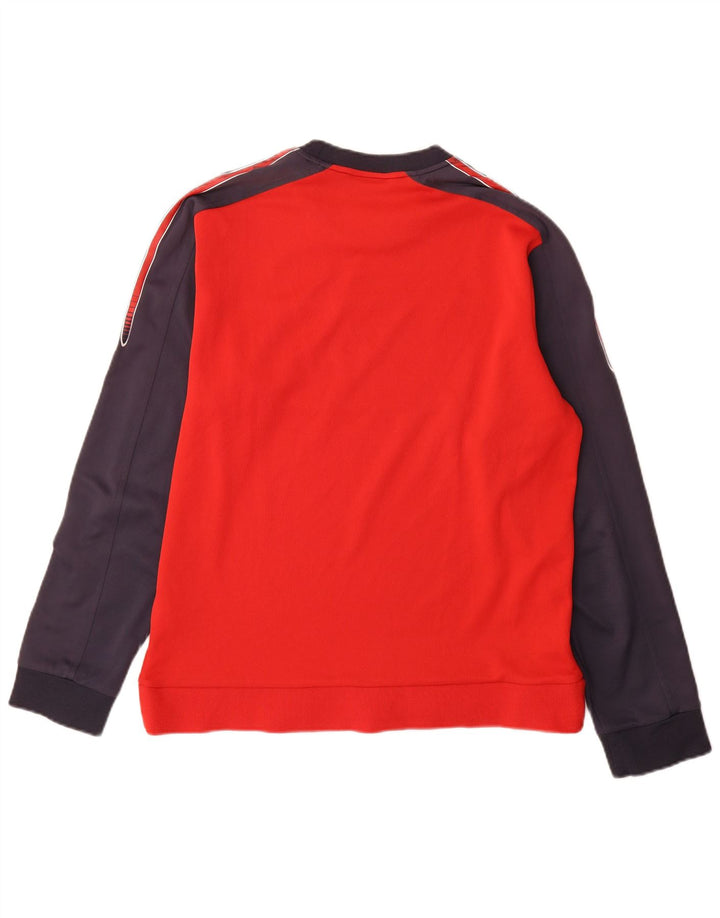 Sergio Tacchini moletom gráfico masculino jumper grande bloco colorido vermelho