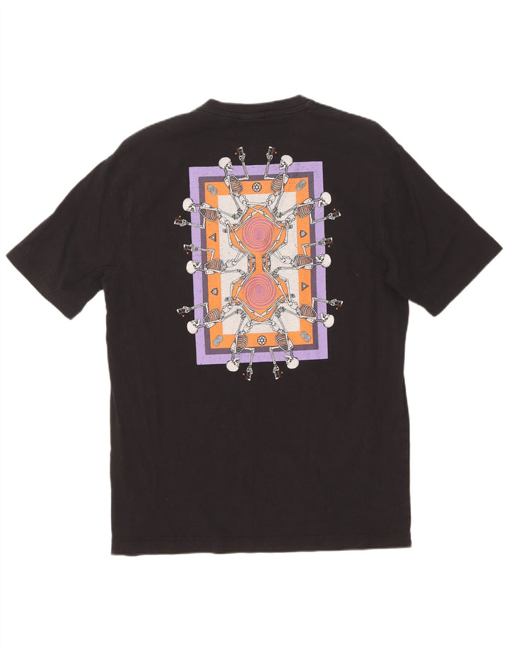 Zara Camiseta masculina gráfica top pequeno algodão preto