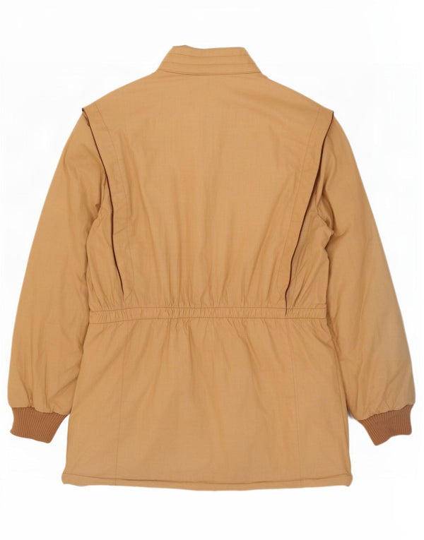 Casaco corta-vento feminino vintage de veludo reversível IT 52 XL algodão bege