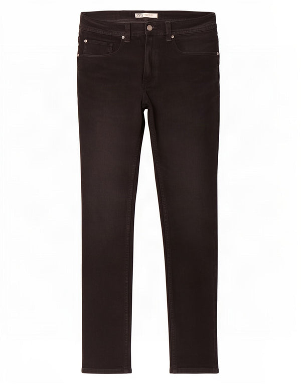 Zara Mens Slim Jeans EU 40 Médio W31 L31 Algodão Preto