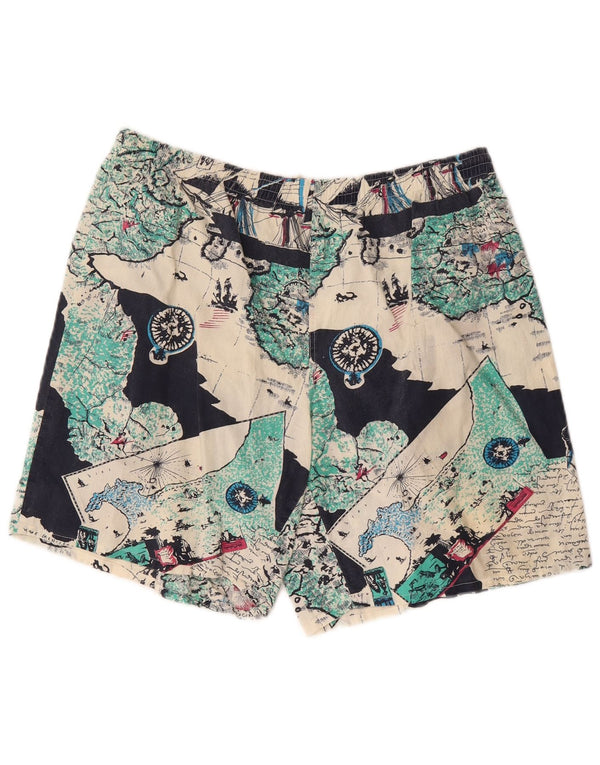 Shorts de natação vintage masculino abstrato Padrão IT 54 XL algodão multicolorido