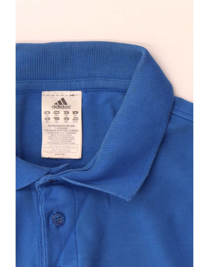 Camisa polo masculina Adidas 2XL algodão azul