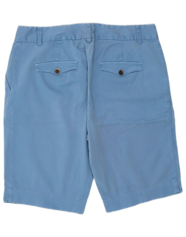 Zara Womens Chino Shorts Grande W30 Algodão Azul